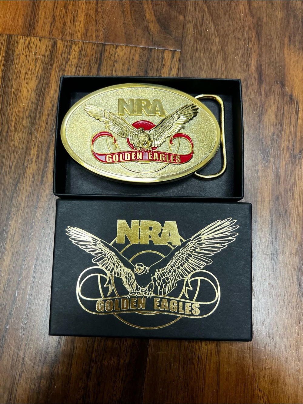 NWT NRA Golden Eagles Belt Buckle